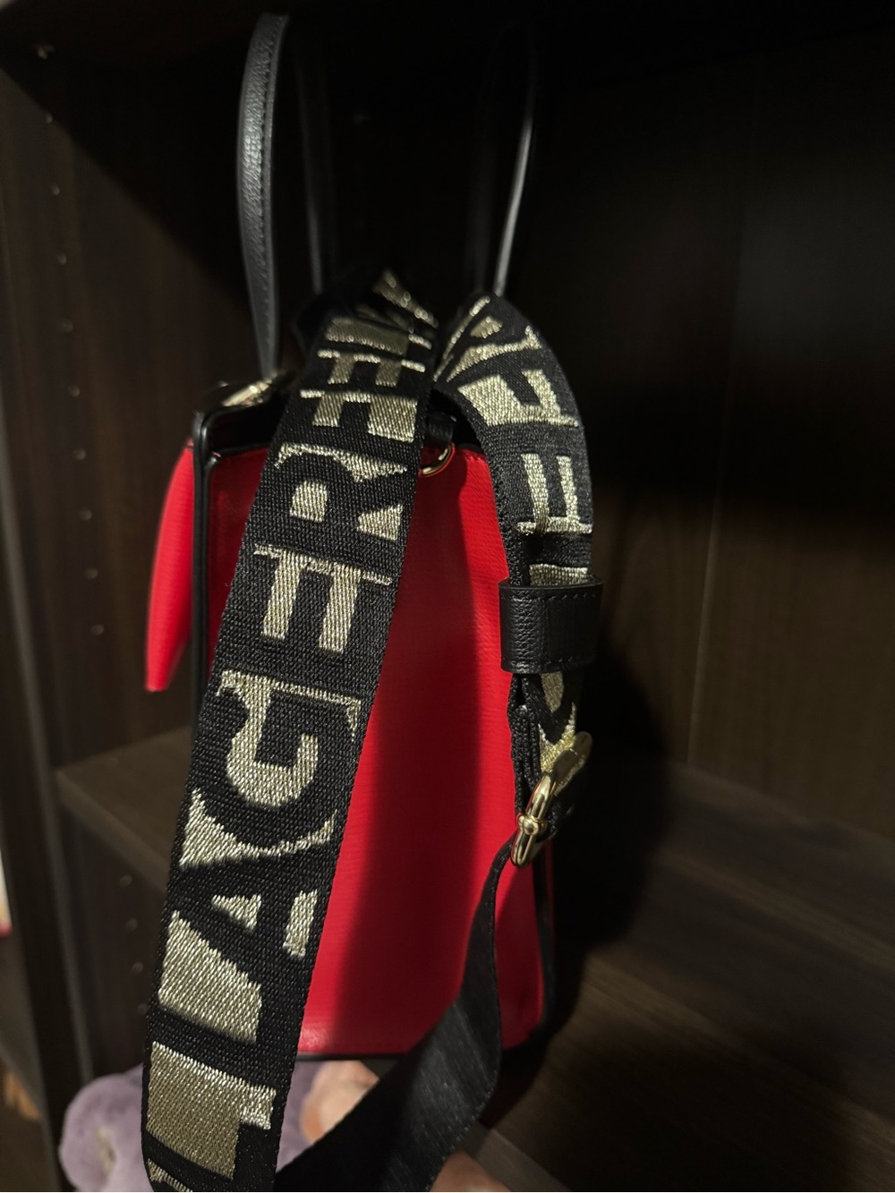 Karl Lagerfeld Red Novelty Tote with Maybelle - Picture 2 of 5